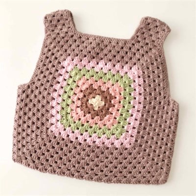 Malinda Crochet Top, Dusty rose Base