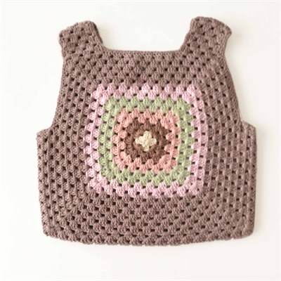 Malinda Crochet Top, Dusty rose Base