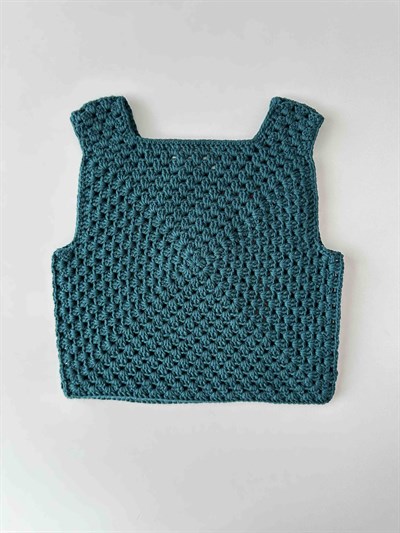 Malinda Crochet Top, Evergreen Base