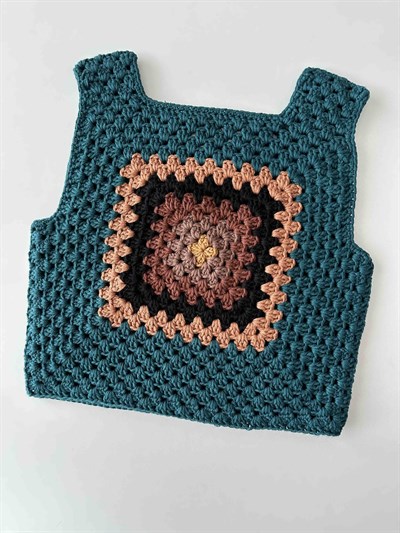 Malinda Crochet Top, Evergreen Base