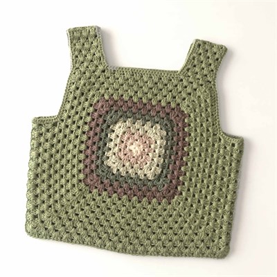 Malinda Crochet Top, Matcha Base