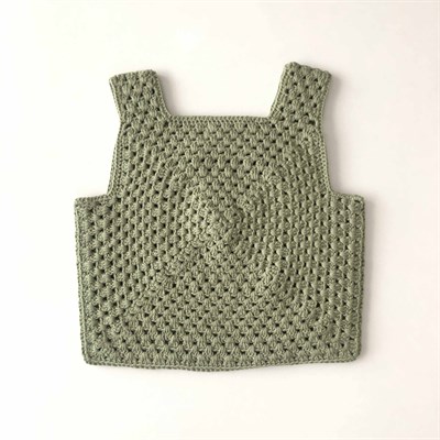 Malinda Crochet Top, Matcha Base