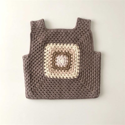 Malinda Crochet Top, Mink Base