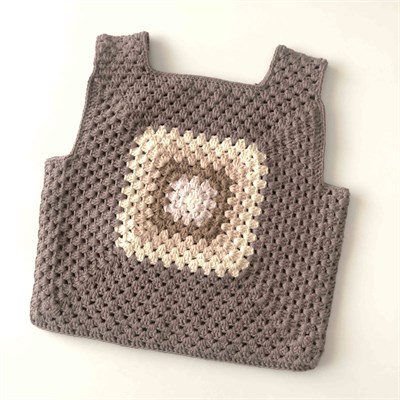 Malinda Crochet Top, Mink Base