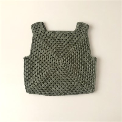 Malinda Crochet Top, Sage Base