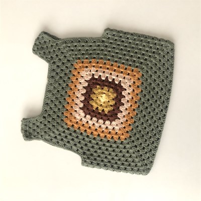 Malinda Crochet Top, Sage Base
