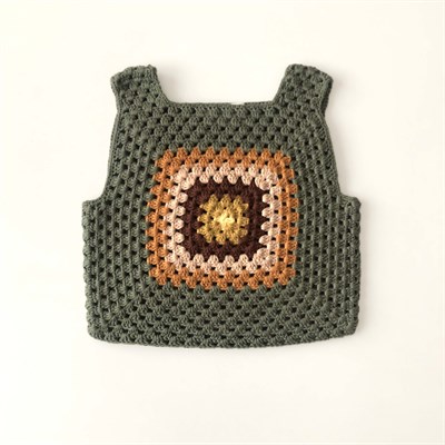 Malinda Crochet Top, Sage Base