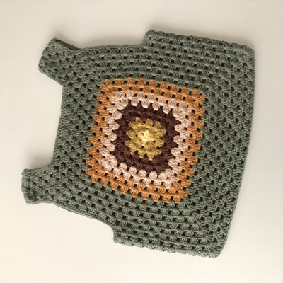 Malinda Crochet Top, Sage Base