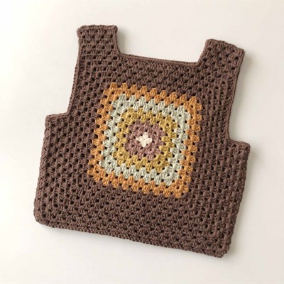 Malinda Crochet Top, Walnut Base
