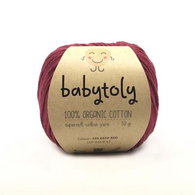 Organic Cotton Yarn - DEEP RED, 295