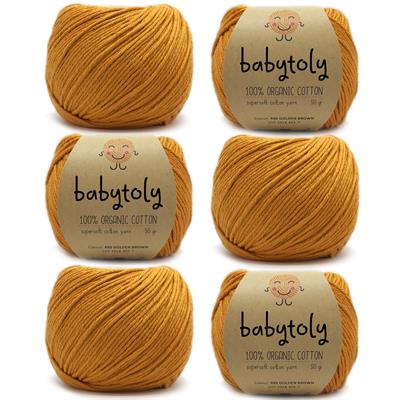 Organic Cotton Yarn - GOLDEN BROWN, 490
