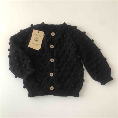 Popcorn Cardigan, Black