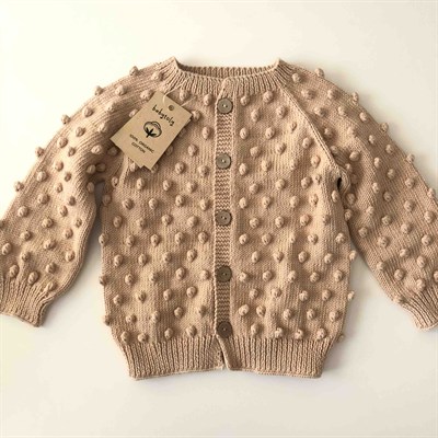 Popcorn Cardigan, Ecru