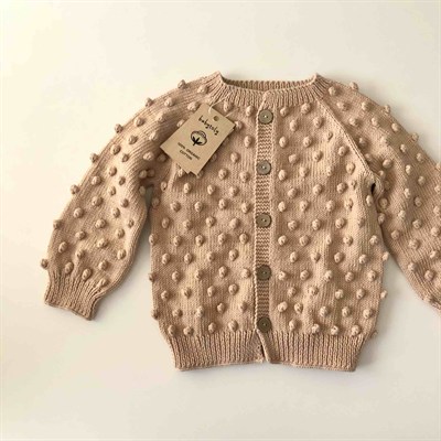 Popcorn Cardigan, Ecru