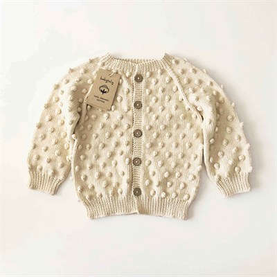 Popcorn Cardigan, Natural