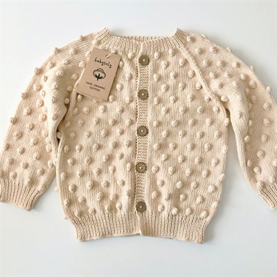 Popcorn Cardigan, Natural