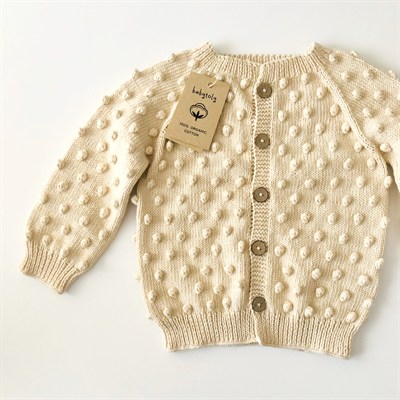 Popcorn Cardigan, Natural