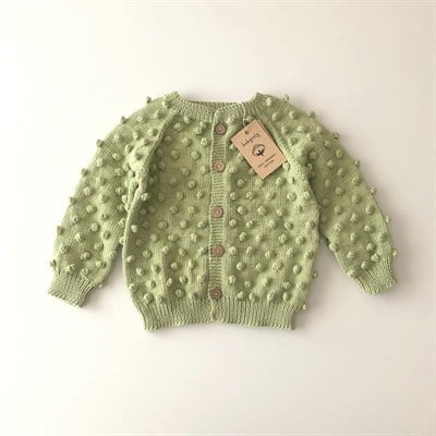 Popcorn Cardigan, Pistachio