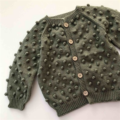Popcorn Cardigan, Sage
