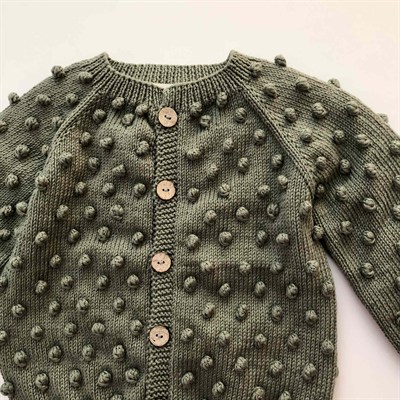 Popcorn Cardigan, Sage