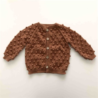 Popcorn Cardigan, Terracotta