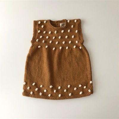 Popcorn Dress, biscuit+natural popcorns