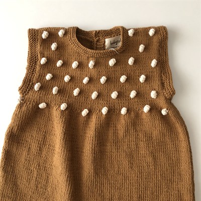 Popcorn Dress, biscuit+natural popcorns