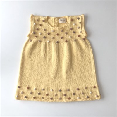 Popcorn Dress, Canary × Rainbow popcorns