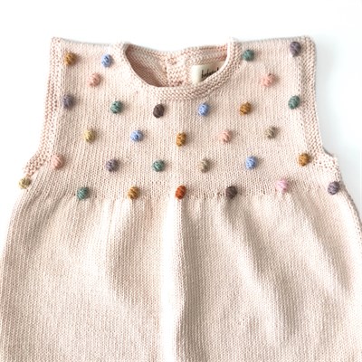 Popcorn Dress, Melon × Rainbow popcorns