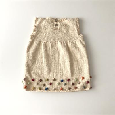 Popcorn Dress, Natural+rainbow popcorn