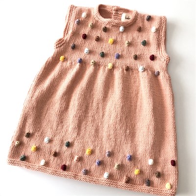 Popcorn Dress, Papaya × Rainbow popcorns
