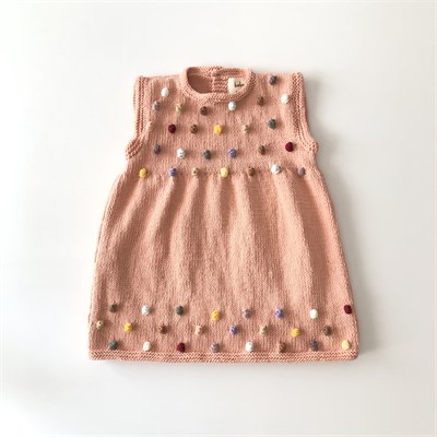 Popcorn Dress, Papaya × Rainbow popcorns