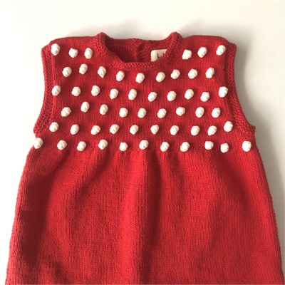 Popcorn Dress, Red Apple × Snow popcorns