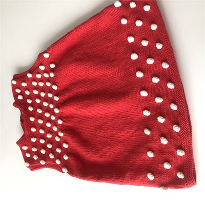 Popcorn Dress, Red Apple × Snow popcorns