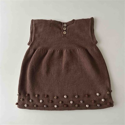 Popcorn Dress, Walnut × Rainbow popcorns
