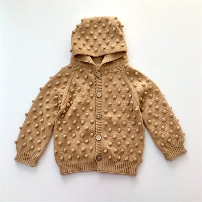 Popcorn Hoodie Cardigan, Honey