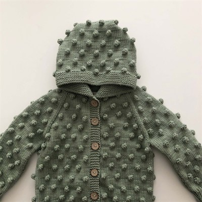 Popcorn Hoodie Cardigan, Mint