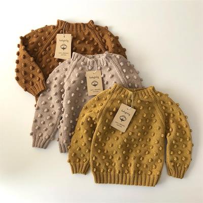 Popcorn Sweater, Beige