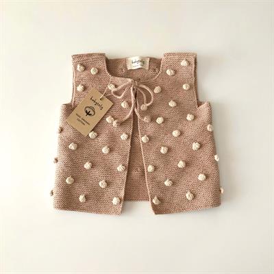 Popcorn Vest, Clay base×Natural popcorns