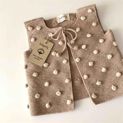 Popcorn Vest, Clay base×Natural popcorns