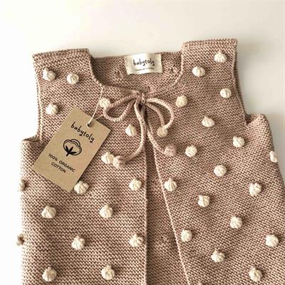 Popcorn Vest, Clay base×Natural popcorns