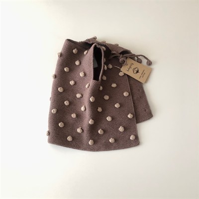 Popcorn Vest, Mink×beige popcorns