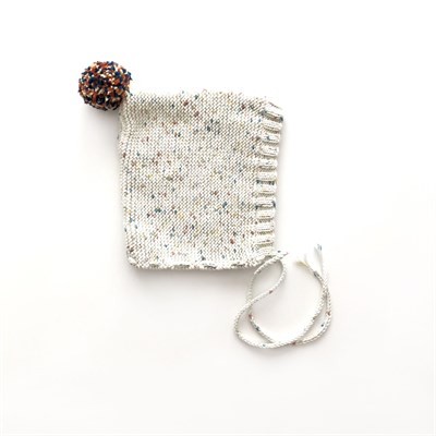 Rainbow Pompom Bonnet,  Exclusive Confetti - Four Seasons