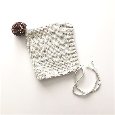 Rainbow Pompom Bonnet,  Exclusive Confetti - Four Seasons
