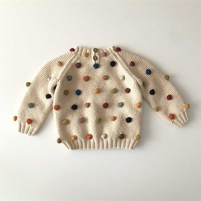 Rainbow Popcorn Sweater, Custom Color, Purl Stitch
