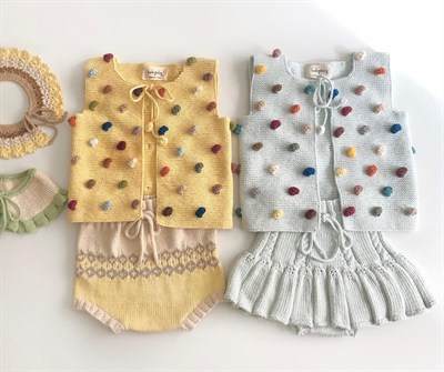 Rainbow Popcorn Vest, Canary
