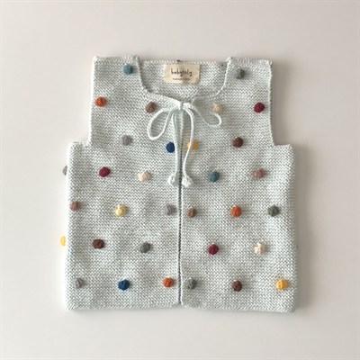 Rainbow Popcorn Vest, Sky