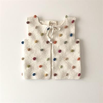 Rainbow Popcorn Vest, Snow