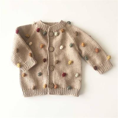 Rainbowpopcorn Cardigan, Beige