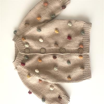 Rainbowpopcorn Cardigan, Beige